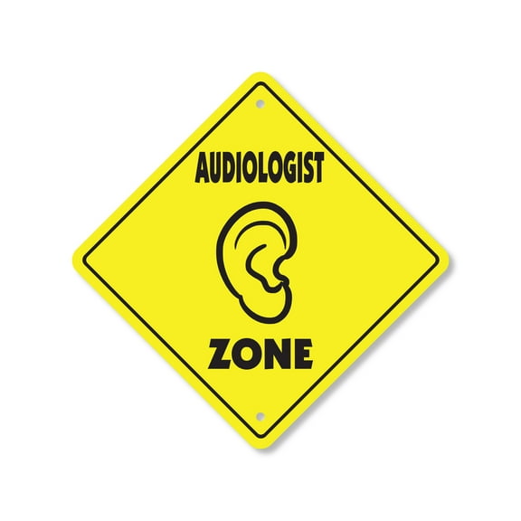 Audiologist Plastic Crossing Sign - 10 Inch X 10 Inch Xing Sign Gift Hearing Doctor Medical Decor Ear Exam Health Care Audiology Office Aid