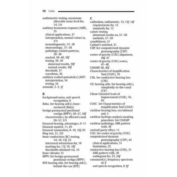 Audiology Answers for Otolaryngologists Valente, Michael; Fernandez, Elizabeth and Monroe, Heather