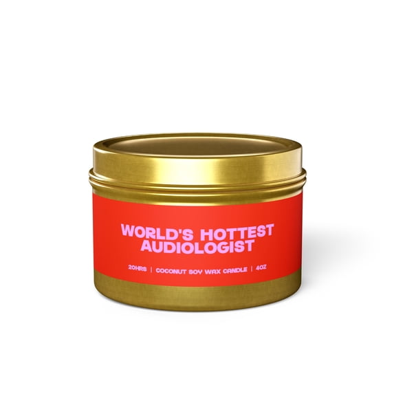 Audiology Audiologist Graduation Tin Candle Gifts Funny Home Office Decor