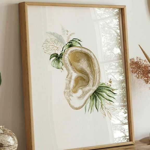 Audiology Wall Art, Ear Poster, Human Ear Anatomy Print, Ent Doctor Gift, Hearing Doctor, Medical Clinic Decor Wall Art, Modern Wall Decor, 16x24 UNFRAMED