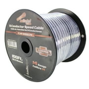 Audiopipe 14 GA 9-Conductor 100% Copper Speed-Cable Wire Black TC4P-R100CPR (20 Foot Coil)