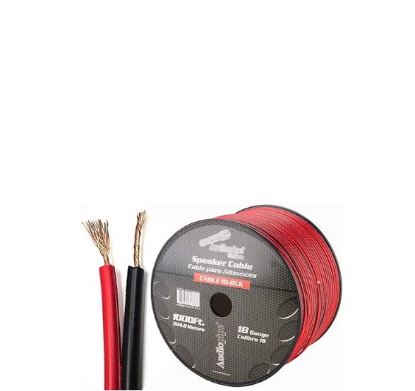 Audiopipe  18 Gauge Speaker Wire, Black & Red