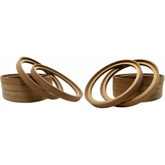 Audiopipe 6 Pair 10" inch MDF Wooden Speaker Ring Recessed with Bezel Mounting Spacer RING-10BZ (12 pcs)