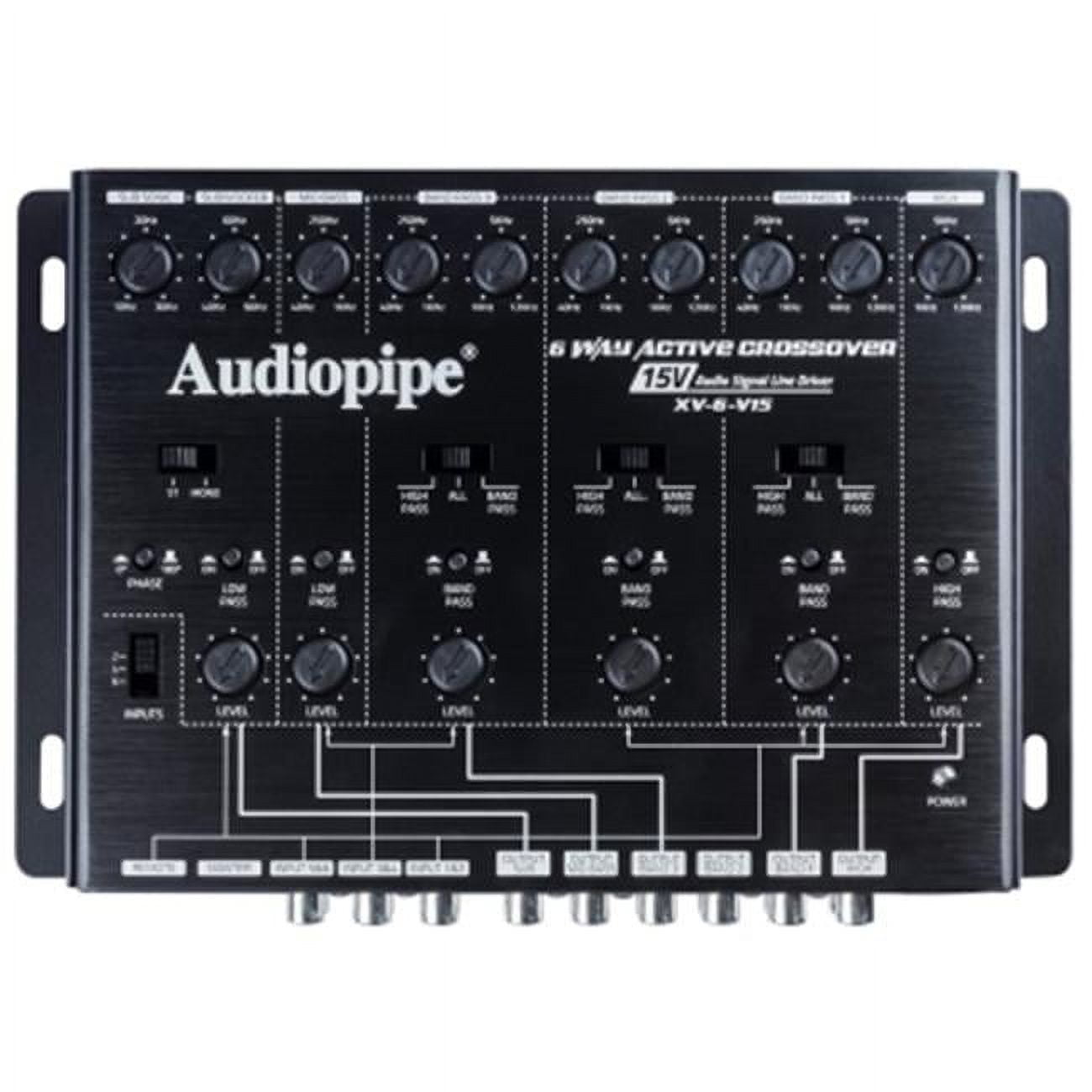 Audiopipe 6 Way Crossover with 6 Channel Input & 8 Channel Output