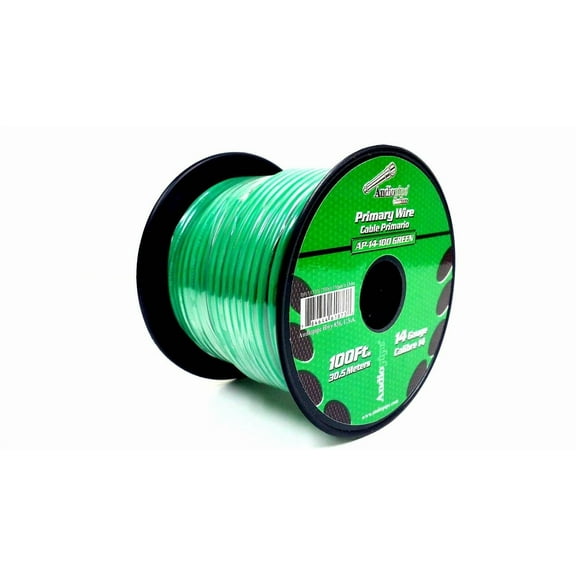 Audiopipe AP14100GR 100 ft. 14 Gauge Primary Wire, Green