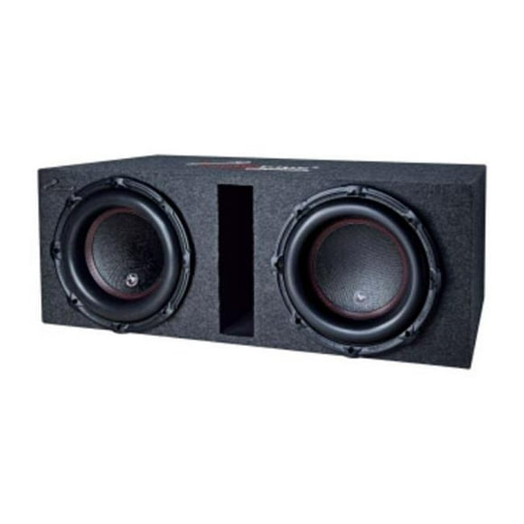 Audiopipe APSV-3002 12 in. Dual Loaded Subwoofer Enclosure with Amplifier & Wiring Kit for TXXBDC312, APCLE15001D & BMS2100SX - Set of 2