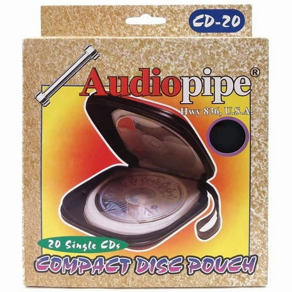 Audiopipe CD20-B 20 CD Carrying Case, Black