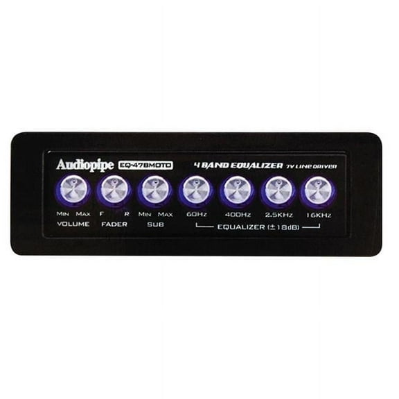 Audiopipe EQ-47BMOTO 4 Band - 7V - Graphic Equalizer