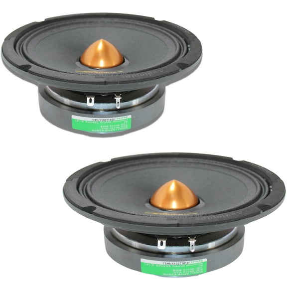 Audiopipe 6" 100W RMS Low Mid Frequency Car Loudspeaker w/ Gold Bullet Dust Cap
