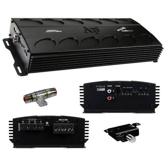 Audiopipe Mini Full Range Class D 2 Channel Vehicle Audio Amplifier, 2200 Watts