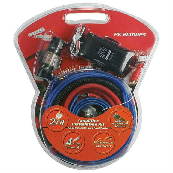 Audiopipe PK-2140HPS Complete 4 Gauge Amp kit with Line Out Converter