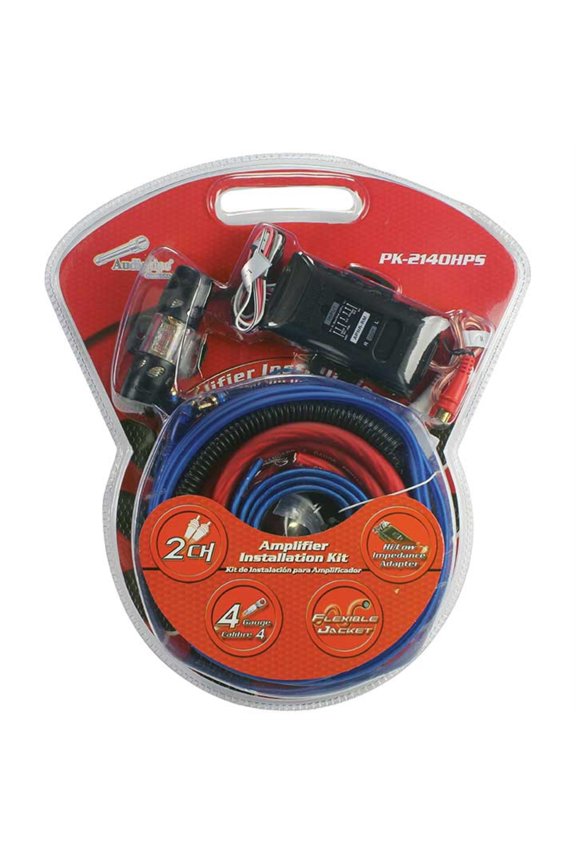 PK-2140HPS Complete 4 Gauge Amp kit with Line Out Converter