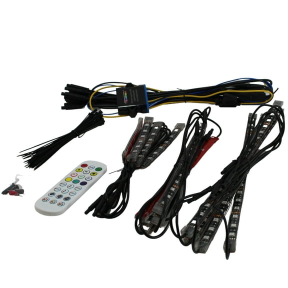 Audiopipe Pipedream Motorcycle RGB LED IPX7 Waterproof Lighting Kit NL-34812-BTS