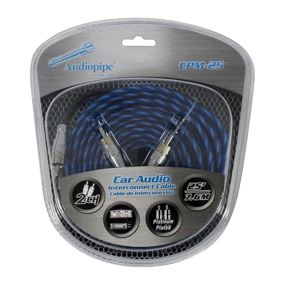 CPM-25 Audiopipe 25ft Platinum Plate RCA Cables