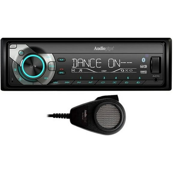 Audiopipe RA-PA91BT 1-DIN Car Audio Receiver with Bluetooth and PA Mic Function
