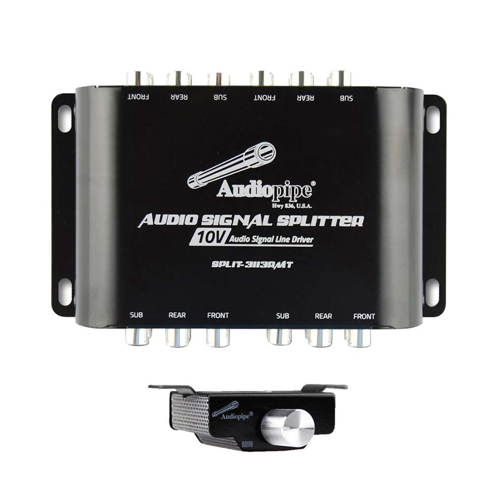 Audiopipe Rca 1 In /3 Out 10V Audio Signal Line Driver With Remo