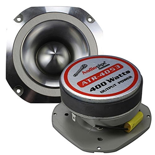Audiopipe 1 Pair Super Tweeter 4" 400 Watts Car Stereo Bullet Diamond Chrome ATR-4053