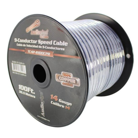 Audiopipe TC4P-R100CPR 100 ft. 9 Conductor Speed Wire