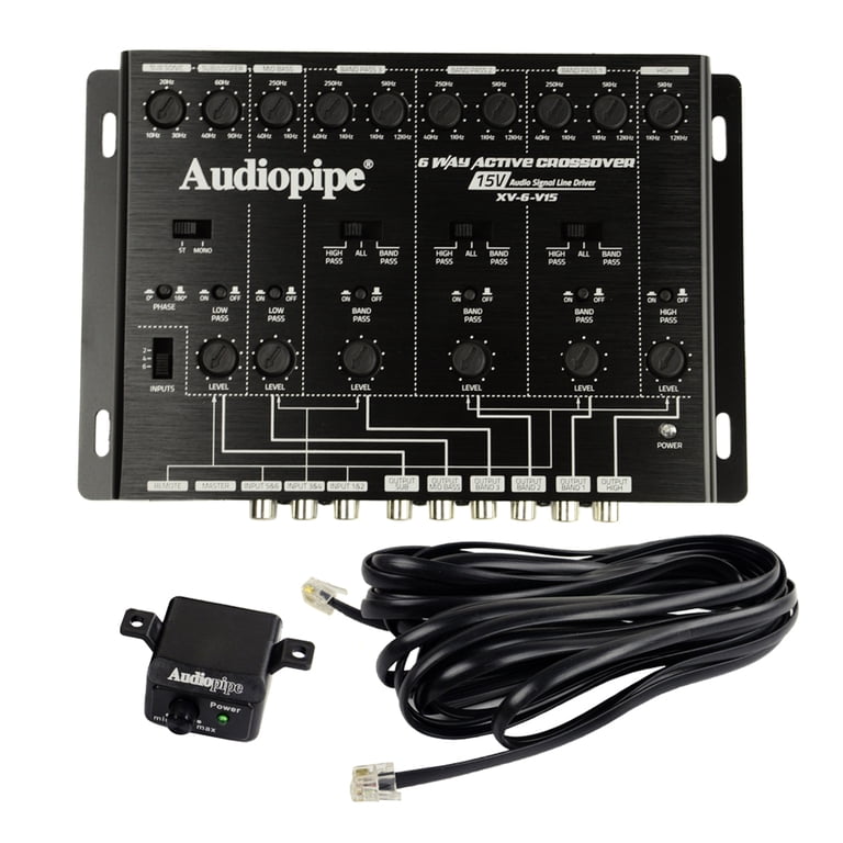 DMD LINEUP セルフカード　auausave Audiopipe, Car Audio Active Crossover, 6-Way, Remote Bass Control