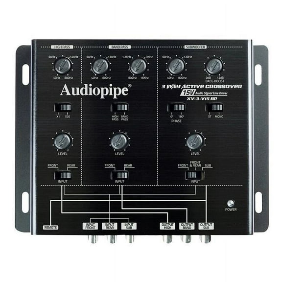 AudiopipeMap XV3V15BP 3 Way Active Crossover with Bandpass Filter