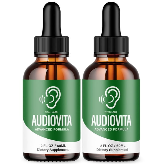 Audiovita Advanced Formula Ear Health Support Drops Hearing Supplement Audio Vita 60 Servings