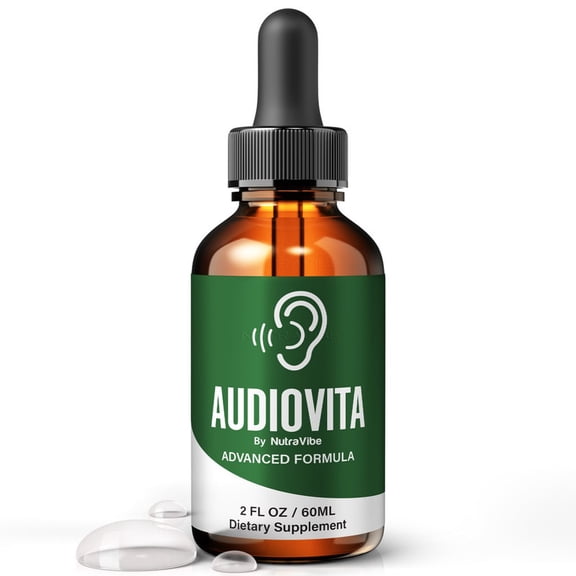 Audiovita Daily Hearing Support Drops with a Clean Liquid Formula for Ear Health, Auditory Clarity and Inner Ear Balance | Easy-to-Use Dropper (30 Servings)