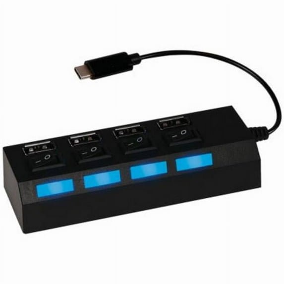 Audiovox 114190 USB C to 4-Port USB Hub