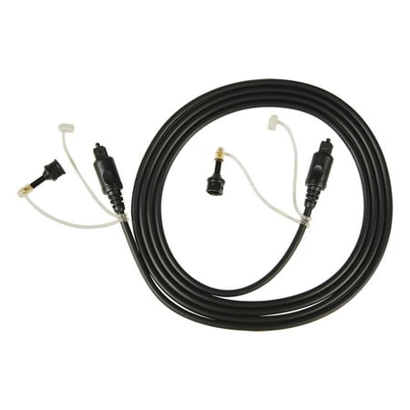RCA Digital Optical Cable with Two 3.5-mm Adapters, 6 Ft., Black, DV10RV