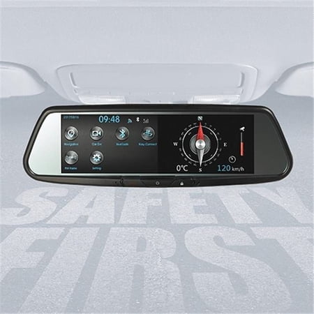 Audiovox RVM740SM 7.8 Inch Smart Mirror with Built In Bluetooth and Dash Cam DVR