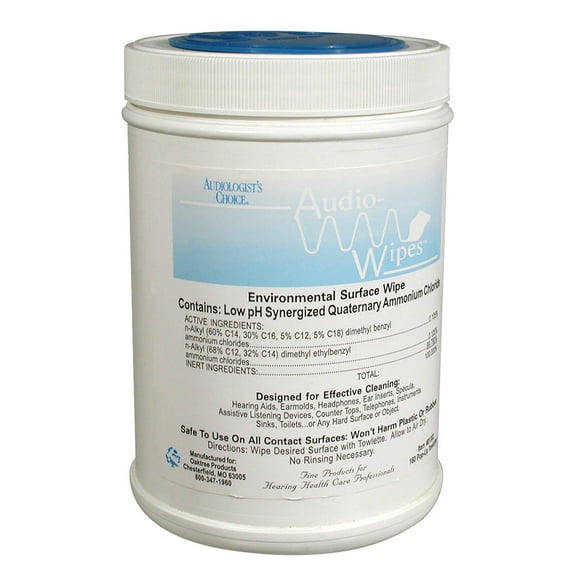Audiowipes Disinfectant Towelettes -Canister
