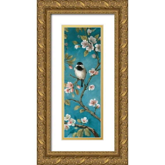 Audit, Lisa 11x24 Gold Ornate Wood Framed with Double Matting Museum Art Print Titled - Blossom IV