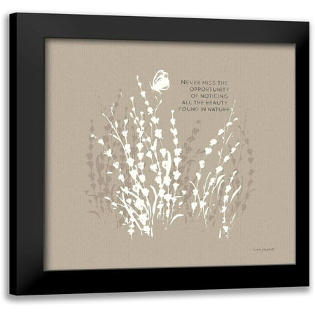 Audit, Lisa 12x12 Black Modern Framed Museum Art Print Titled - Au Naturel VIII on Beige