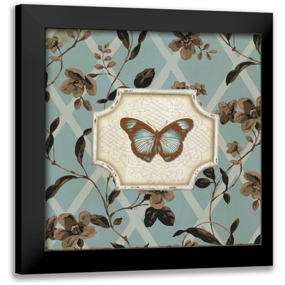 Audit, Lisa 12x12 Black Modern Framed Museum Art Print Titled - Butterfly Bliss IV