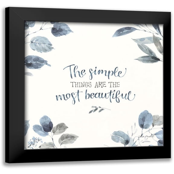 Audit, Lisa 12x12 Black Modern Framed Museum Art Print Titled - Dancing Leaves XIII
