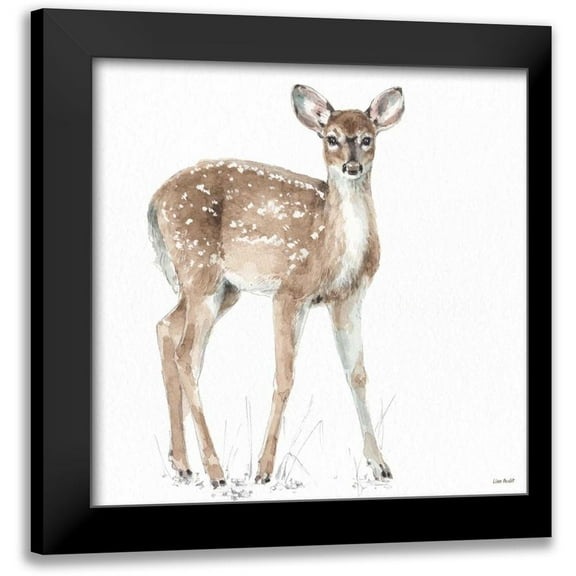 Audit, Lisa 12x12 Black Modern Framed Museum Art Print Titled - Forest Friends XII