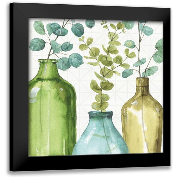 Audit, Lisa 12x12 Black Modern Framed Museum Art Print Titled - Mixed Greens LVI
