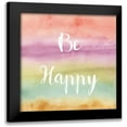 thumbnail image 1 of Audit, Lisa 12x12 Black Modern Framed Museum Art Print Titled - Rainbow Seeds Painted Pattern XIV Happy, 1 of 5