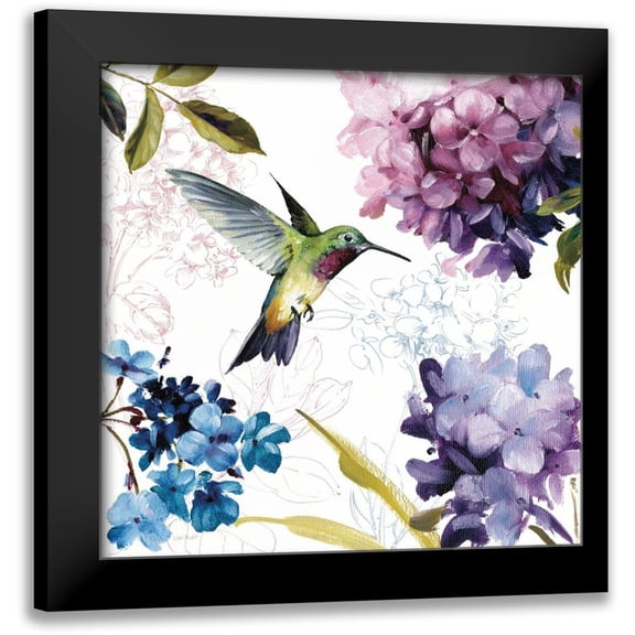 Audit, Lisa 12x12 Black Modern Framed Museum Art Print Titled - Spring Nectar Square II