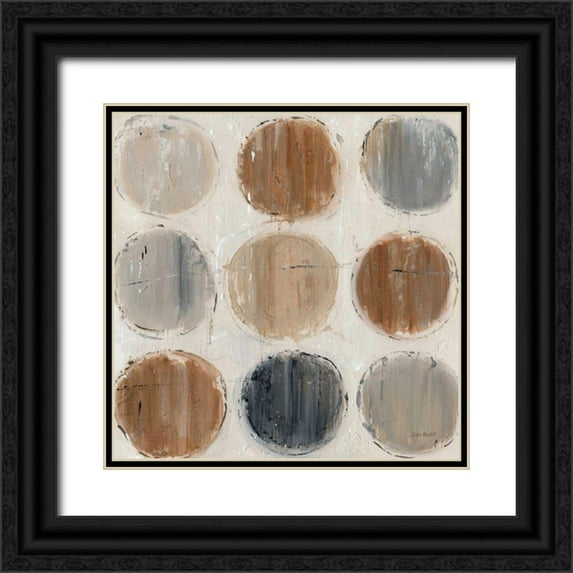 Audit, Lisa 12x12 Black Ornate Wood Framed with Double Matting Museum Art Print Titled - Abstract Balance VIII