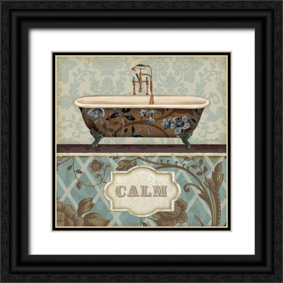 Audit, Lisa 12x12 Black Ornate Wood Framed with Double Matting Museum Art Print Titled - Bathroom Bliss II