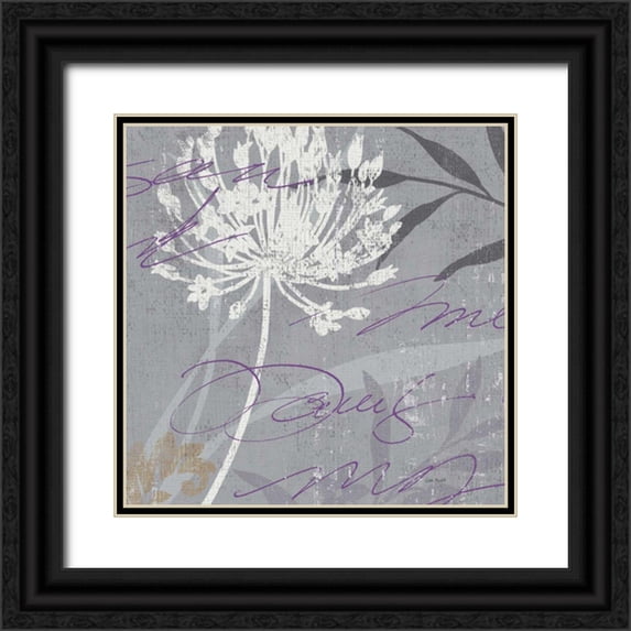 Audit, Lisa 12x12 Black Ornate Wood Framed with Double Matting Museum Art Print Titled - Greenology Gray - I