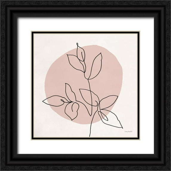 Audit, Lisa 12x12 Black Ornate Wood Framed with Double Matting Museum Art Print Titled - Just Leaves 04