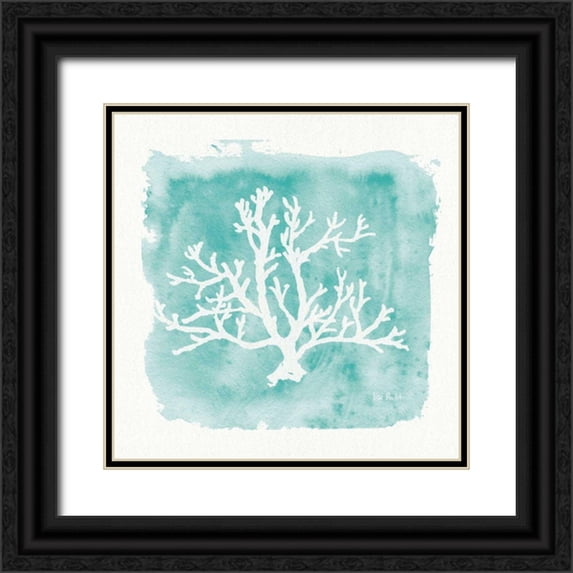 Audit, Lisa 12x12 Black Ornate Wood Framed with Double Matting Museum Art Print Titled - Water Coral Cove V