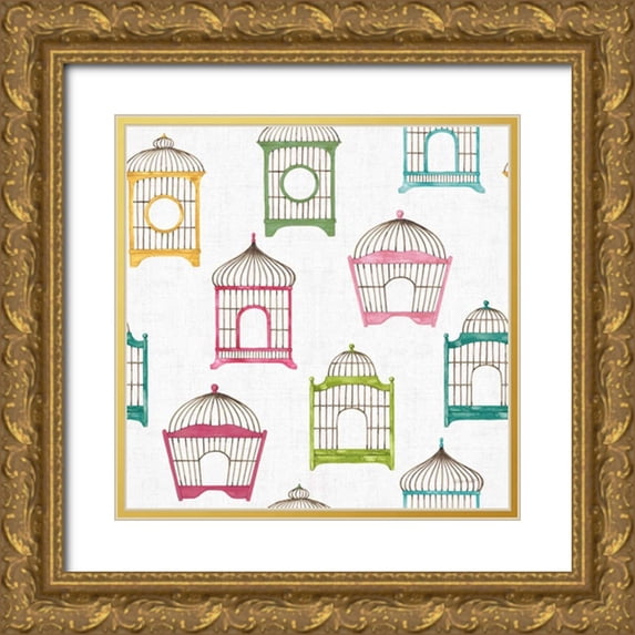 Audit, Lisa 12x12 Gold Ornate Wood Framed with Double Matting Museum Art Print Titled - Dogwood Garden Step 03A