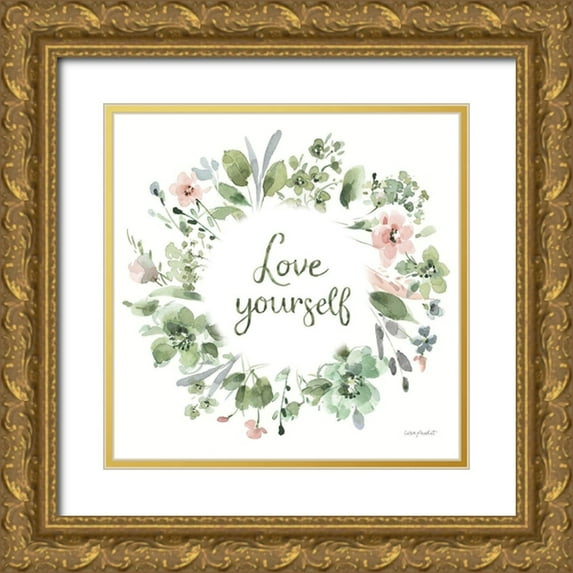 Audit, Lisa 12x12 Gold Ornate Wood Framed with Double Matting Museum Art Print Titled - Inner Garden 08