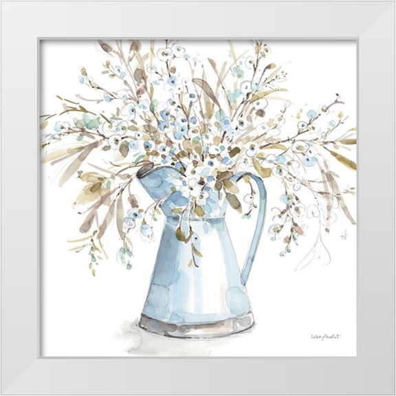 Audit, Lisa 12x12 White Modern Wood Framed Museum Art Print Titled - Blue Escape 03