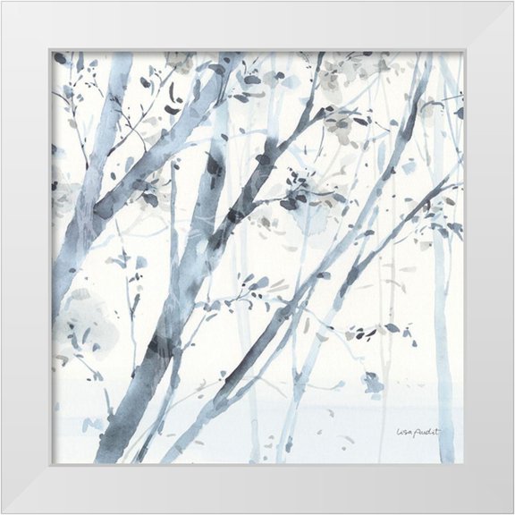 Audit, Lisa 12x12 White Modern Wood Framed Museum Art Print Titled - Dancing Leaves IX