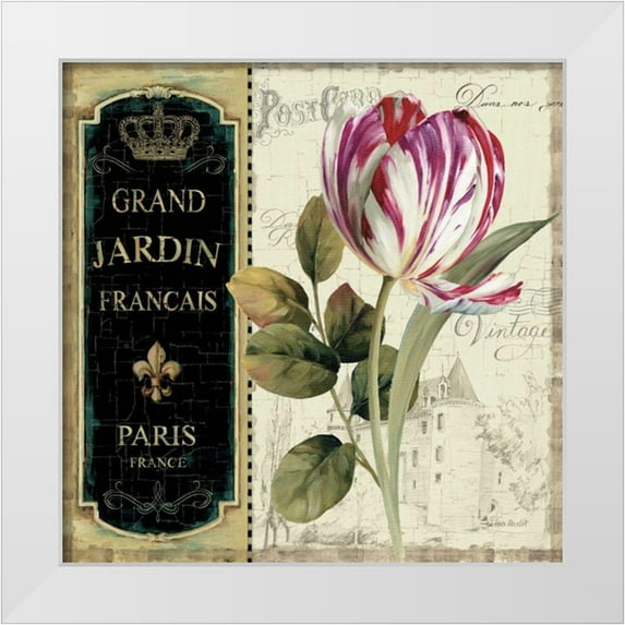 Audit, Lisa 12x12 White Modern Wood Framed Museum Art Print Titled - Garden View II