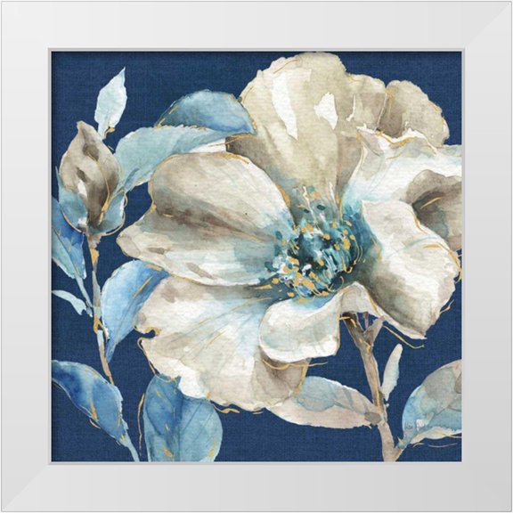 Audit, Lisa 12x12 White Modern Wood Framed Museum Art Print Titled - Indigold IV Navy