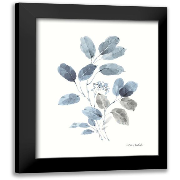 Audit, Lisa 12x14 Black Modern Framed Museum Art Print Titled - Dancing Leaves III